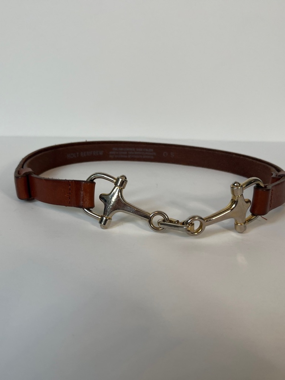 Holt Renfrew Brown Bit cowhide leather Buckle Belt